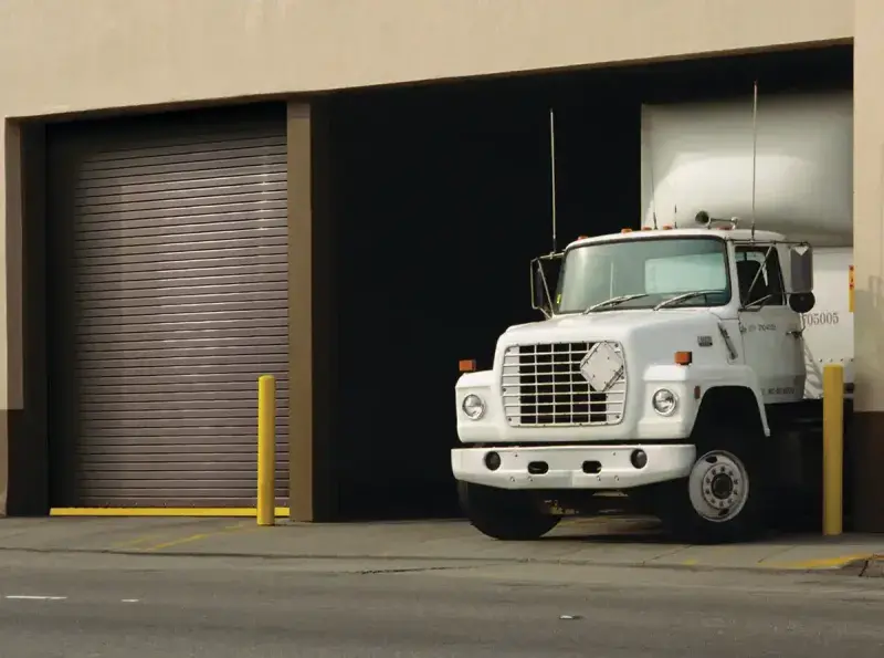 warehouse · rolling steel service door install